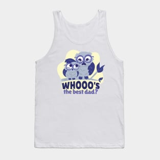 Best Dad Owl and Chick Tank Top
